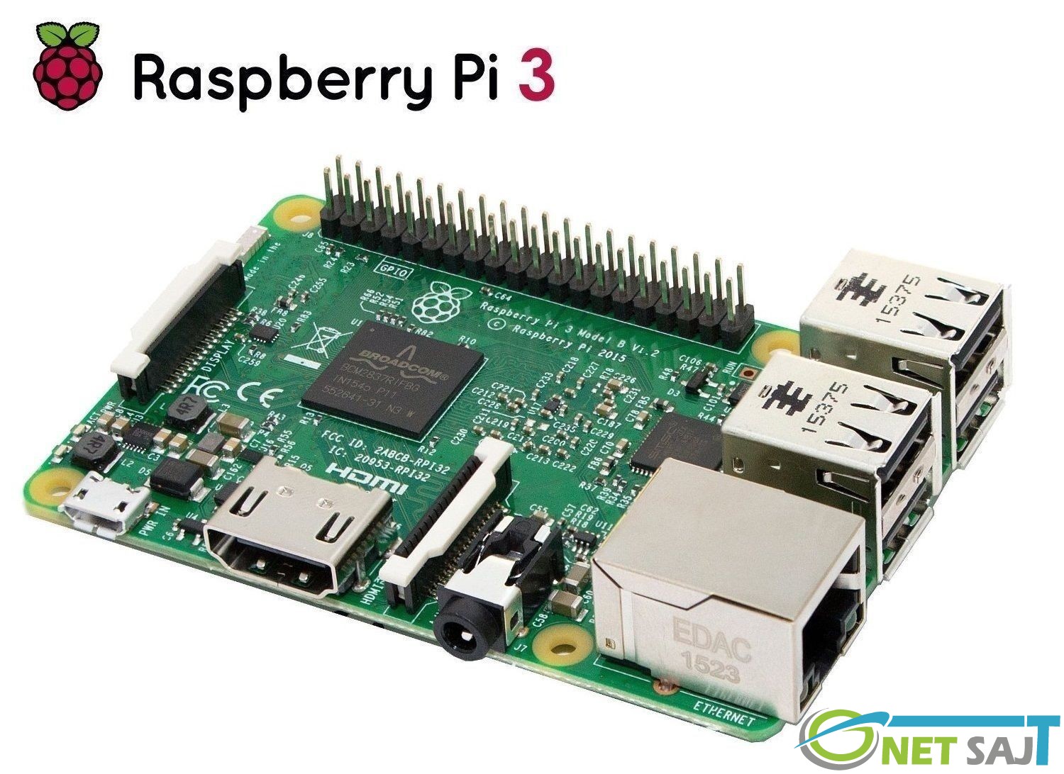 Raspberry Pi 3 Model B Quad Core 64 Bit 1gb Wifi Motherboard Pc Computer
